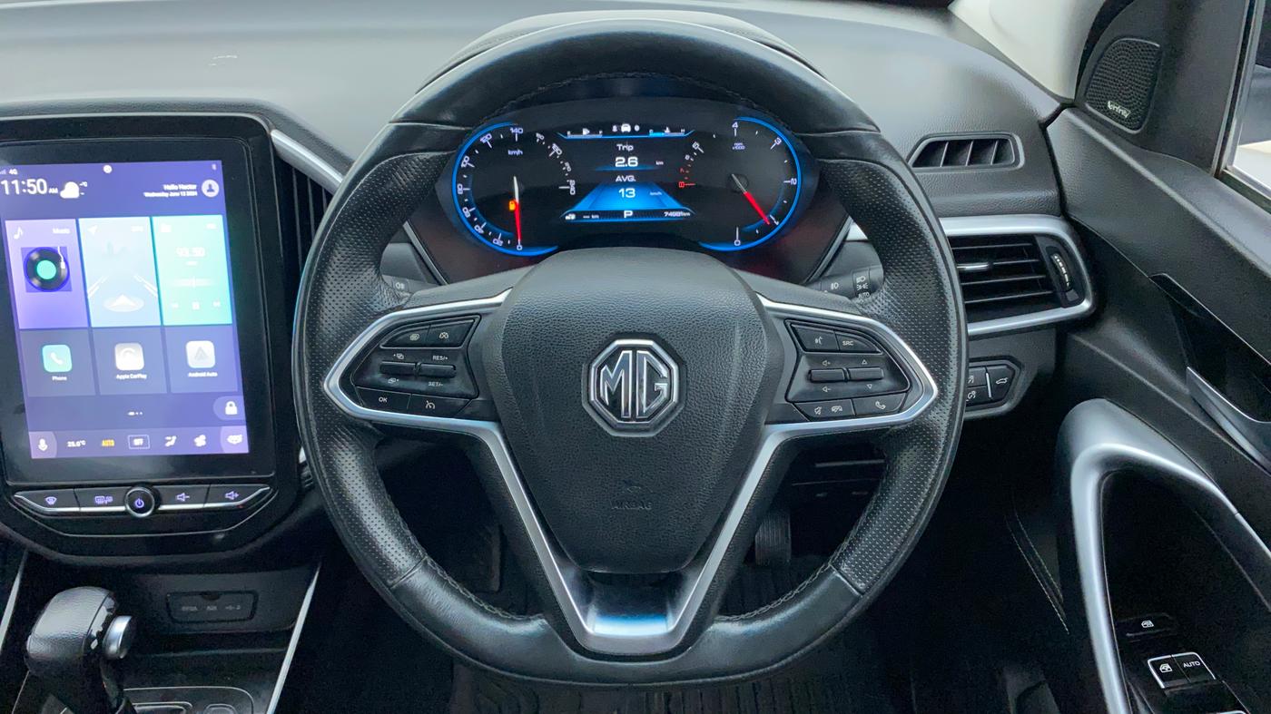 2020 MG HECTOR SHARP 1.5 DCT PETROL, CNG, Automatic, 75,186 km, Steering Wheel Close Up
