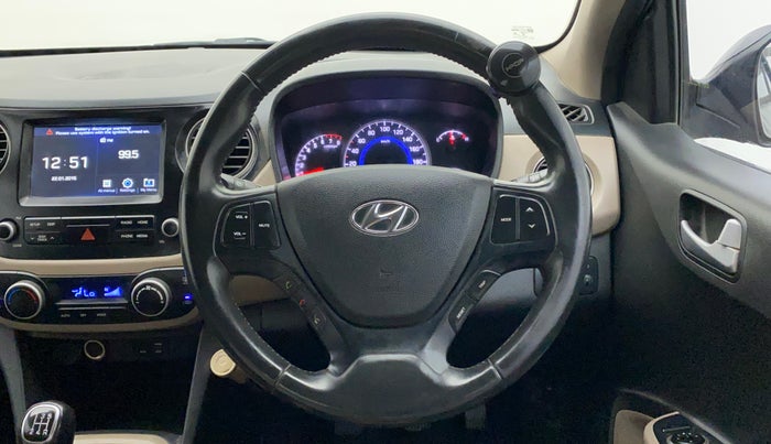 2017 Hyundai Grand i10 ASTA 1.2 KAPPA VTVT, Petrol, Manual, 64,123 km, Steering Wheel Close Up