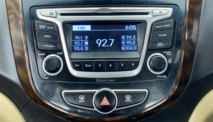2015 Hyundai Verna FLUIDIC 1.6 VTVT S, Petrol, Manual, 59,493 km, Infotainment System