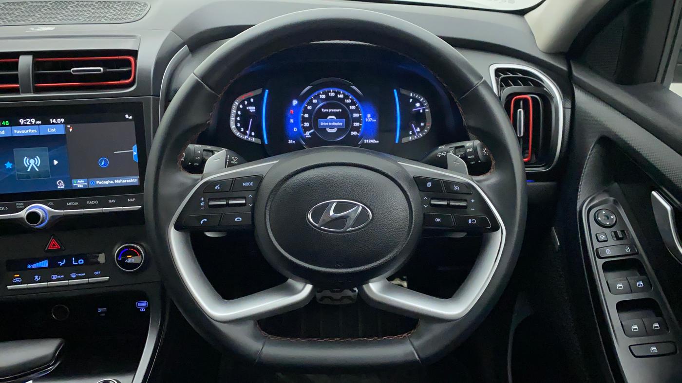 2020 Hyundai Creta SX (O) 1.4 TURBO DCT, Petrol, Automatic, 31,242 km, Steering Wheel Close Up