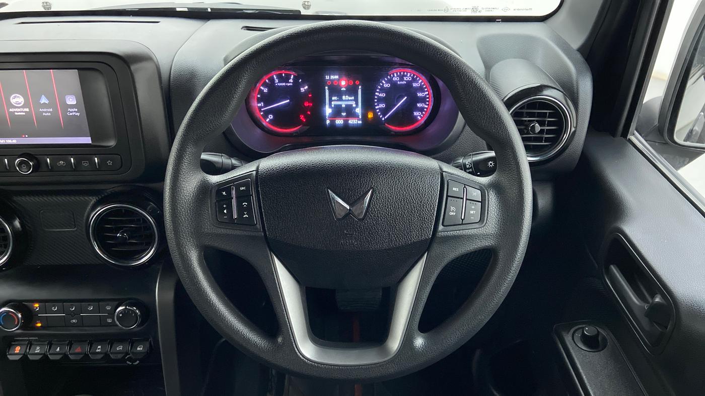 2023 Mahindra Thar LX P 2WD AT HT, Petrol, Automatic, 4,504 km, Steering Wheel Close Up