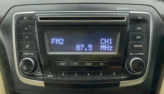 2017 Maruti Ciaz ZETA 1.4  AT PETROL, Petrol, Automatic, 63,948 km, Infotainment System