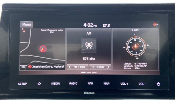 2019 KIA SELTOS HTX 1.5 PETROL, Petrol, Manual, 95,529 km, Infotainment System