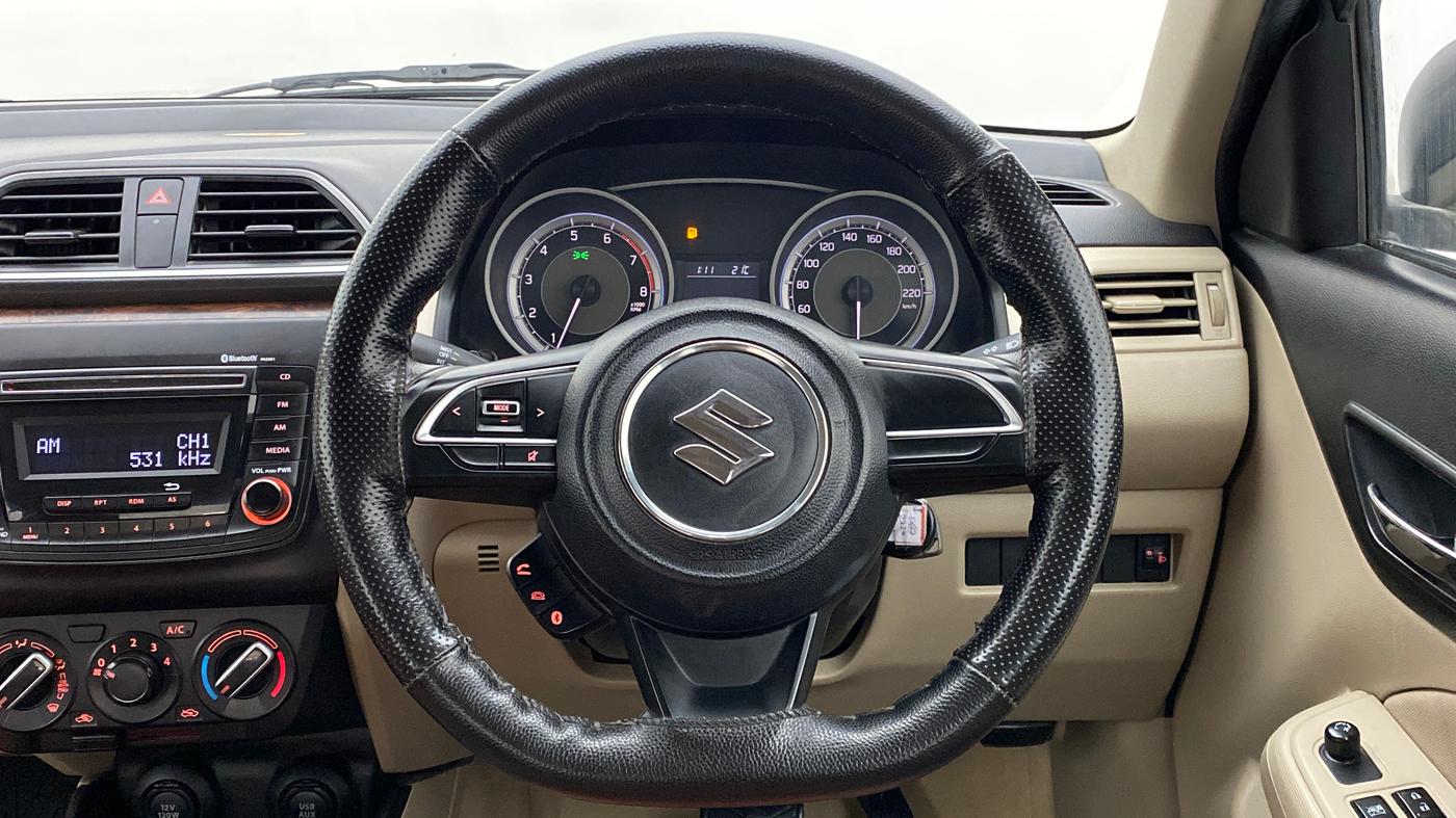 2019 Maruti Dzire VXI AMT, Petrol, Automatic, 58,998 km, Steering Wheel Close Up