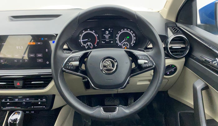 2022 Skoda SLAVIA AMBITION 1.0L TSI AT, Petrol, Automatic, 5,818 km, Steering Wheel Close Up