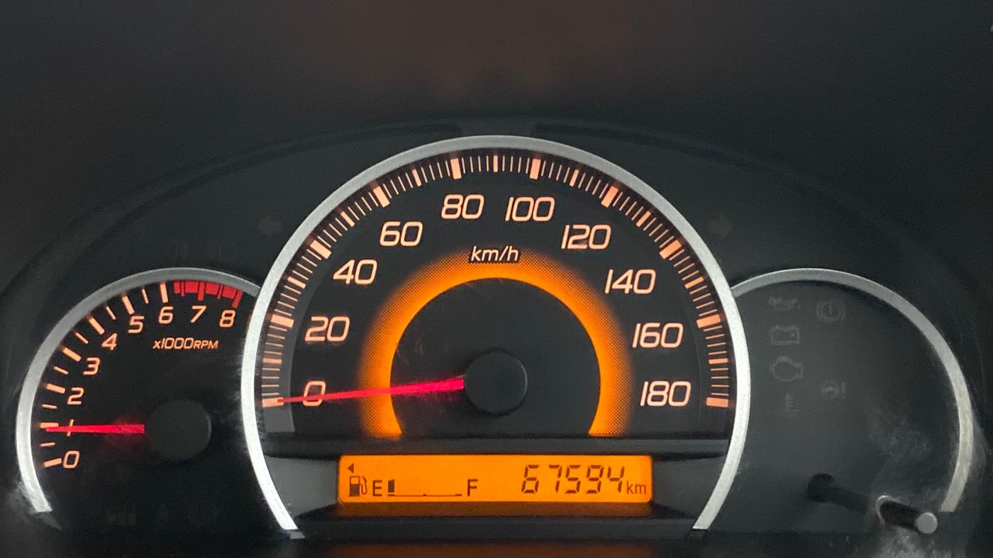2013 Maruti Wagon R 1.0 VXI, Petrol, Manual, 67,593 km, Odometer Image