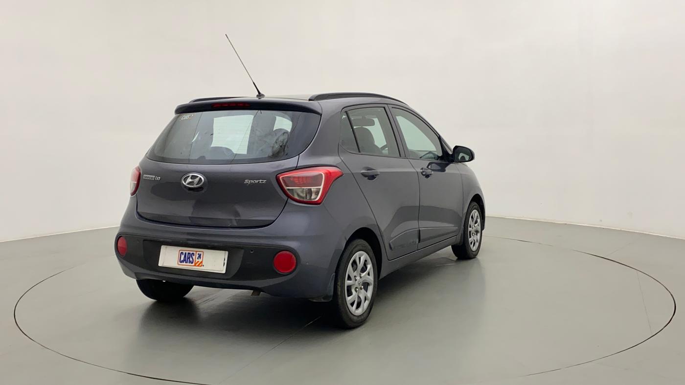 2018 Hyundai Grand i10 SPORTZ 1.2 KAPPA VTVT, CNG, Manual, 47,253 km, Right Back Diagonal