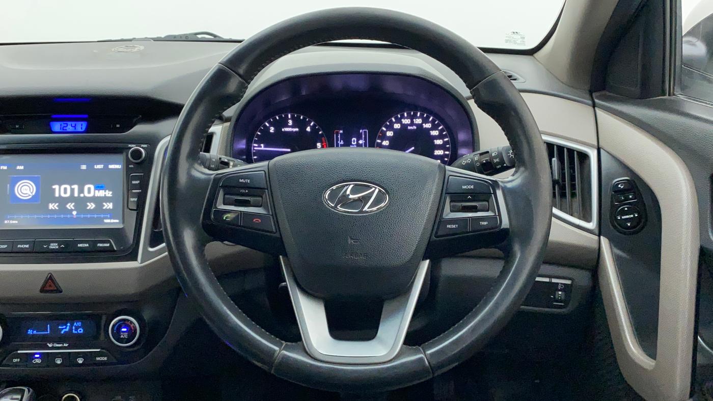 2018 Hyundai Creta SX PLUS AT 1.6 DIESEL, Diesel, Automatic, 97,681 km, Steering Wheel Close Up