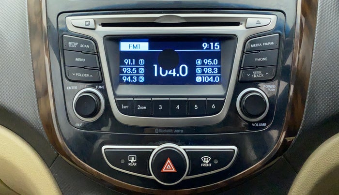 2017 Hyundai Verna 1.6 CRDI S, Diesel, Manual, 98,945 km, Infotainment System
