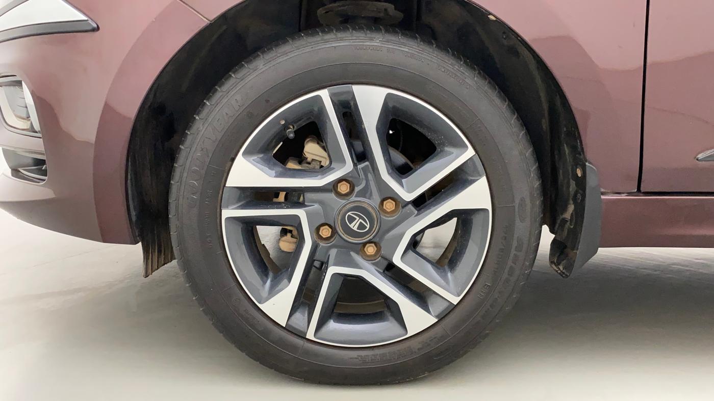 2021 Tata TIGOR XZA PLUS PETROL, Petrol, Automatic, 11,058 km, Left Front Wheel