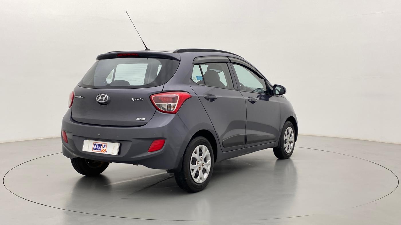 2016 Hyundai Grand i10 SPORTZ 1.2 KAPPA VTVT, Petrol, Manual, 43,675 km, Right Back Diagonal