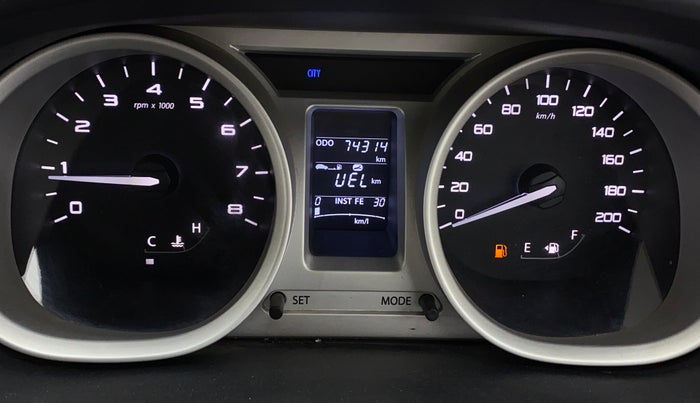 2017 Tata TIGOR XZ PETROL, Petrol, Manual, 74,309 km, Odometer Image