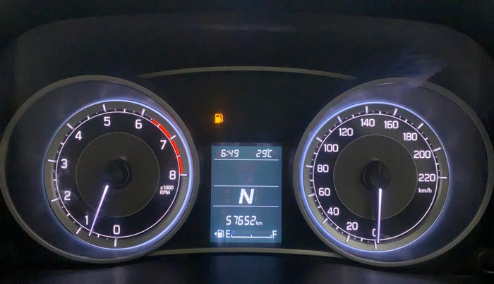 2018 Maruti Dzire ZXI PLUS AMT, Petrol, Automatic, 57,651 km, Odometer Image