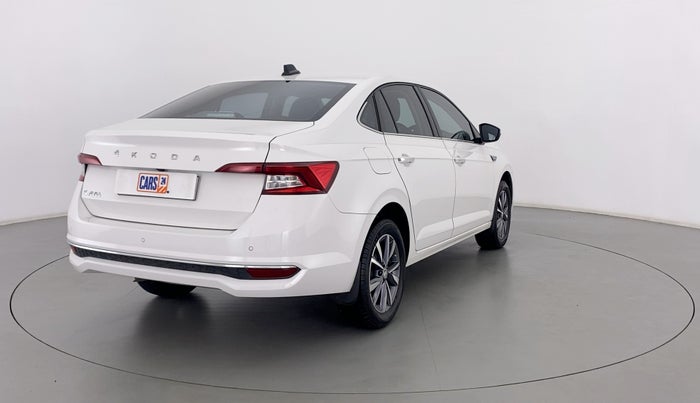 2022 Skoda SLAVIA STYLE 1.0 TSI AT, Petrol, Automatic, 6,135 km, Right Back Diagonal