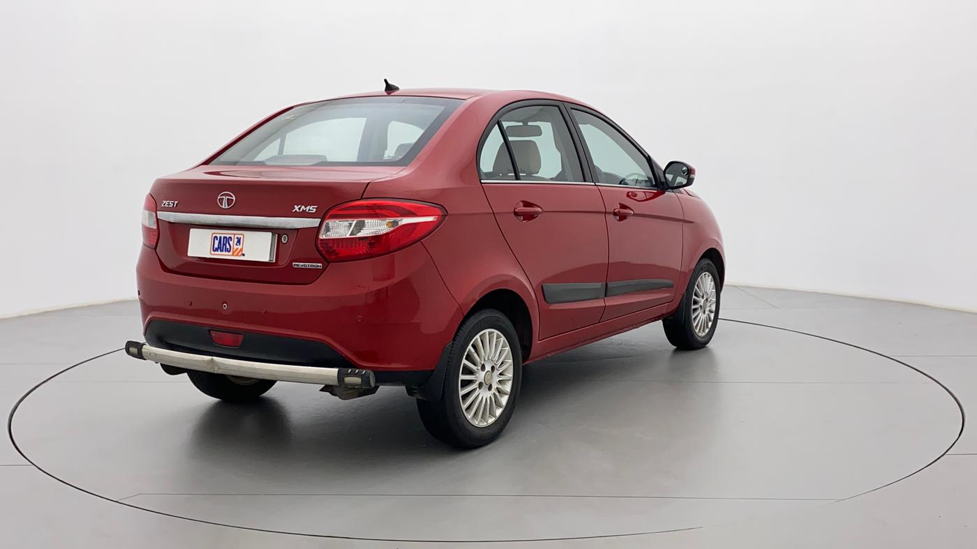 2015 Tata Zest XMS PETROL, Petrol, Manual, 80,303 km, Right Back Diagonal