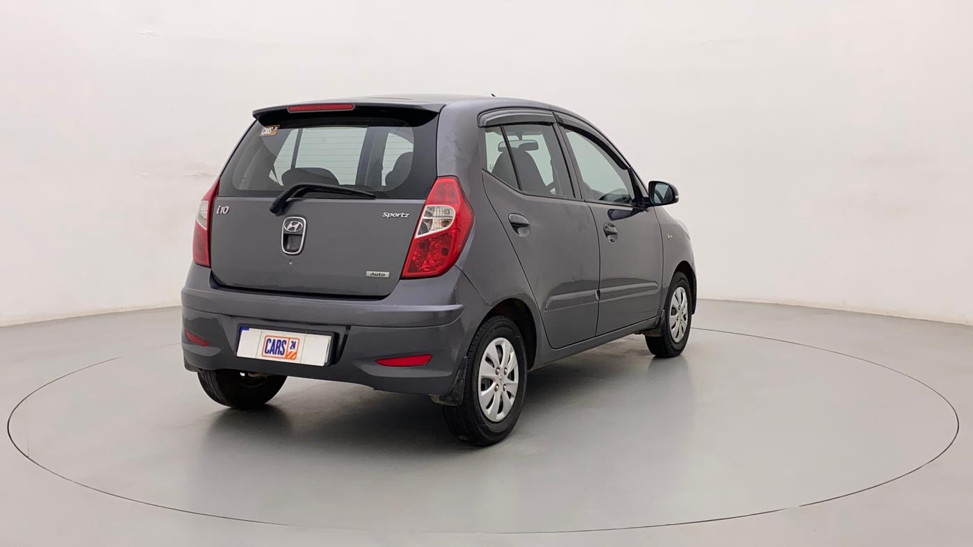 2013 Hyundai i10 SPORTZ 1.2 AT, Petrol, Automatic, 81,659 km, Right Back Diagonal