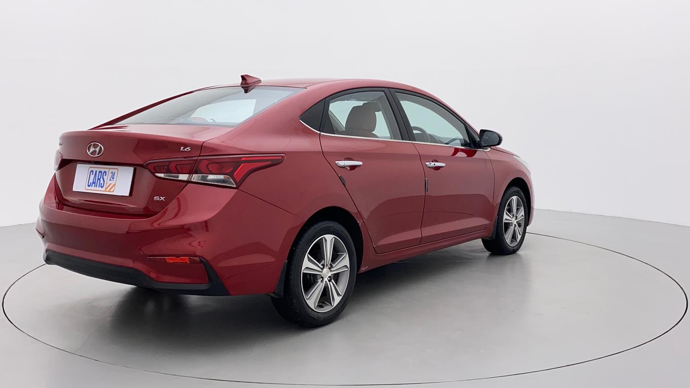 2019 Hyundai Verna 1.6 VTVT SX + AT, Petrol, Automatic, 36,740 km, Right Back Diagonal