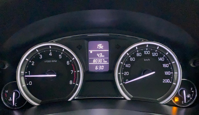 2016 Maruti Ciaz VXI, Petrol, Manual, 80,551 km, Odometer Image