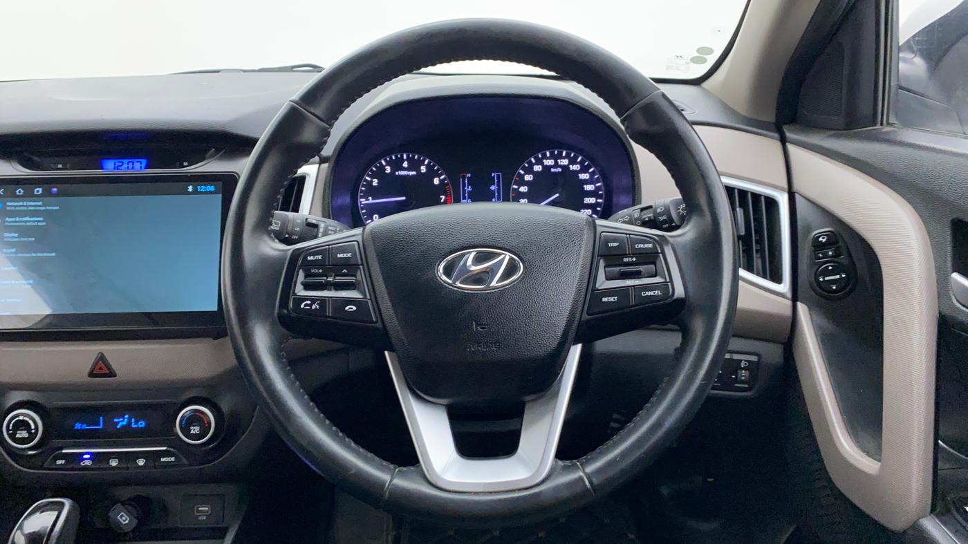 2019 Hyundai Creta SX AT 1.6 PETROL, CNG, Automatic, 48,494 km, Steering Wheel Close Up