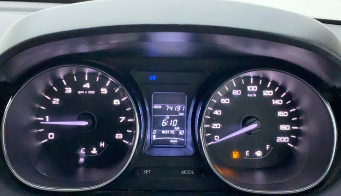 2018 Tata Tiago XZ PETROL, Petrol, Manual, 74,190 km, Odometer Image