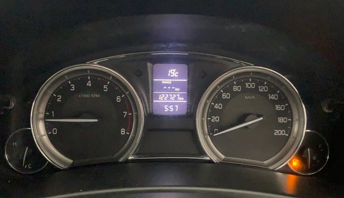 2018 Maruti Ciaz ALPHA 1.4 PETROL, Petrol, Manual, 1,22,682 km, Odometer Image