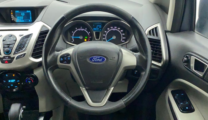 2015 Ford Ecosport TITANIUM 1.5L PETROL AT, CNG, Automatic, 96,644 km, Steering Wheel Close Up