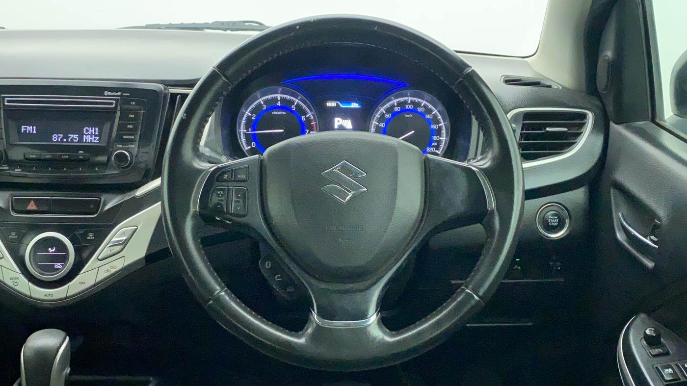 2016 Maruti Baleno ZETA CVT PETROL 1.2, Petrol, Automatic, 32,334 km, Steering Wheel Close Up
