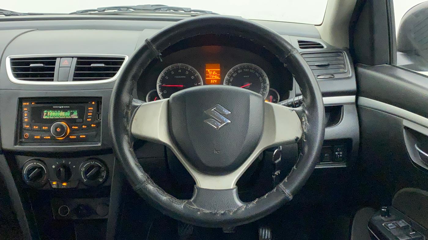 2013 Maruti Swift VXI, Petrol, Manual, 77,946 km, Steering Wheel Close Up