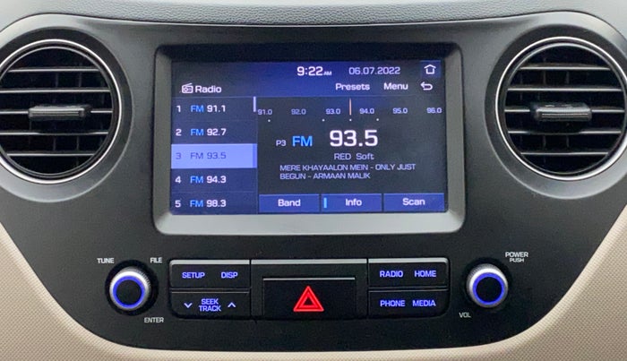 2018 Hyundai Grand i10 SPORTZ (O) AT 1.2 KAPPA VTVT, Petrol, Automatic, 21,242 km, Infotainment System