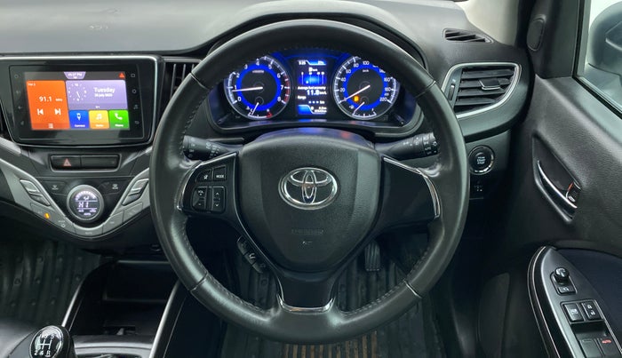2019 Toyota Glanza V, Petrol, Manual, 35,627 km, Steering Wheel Close Up