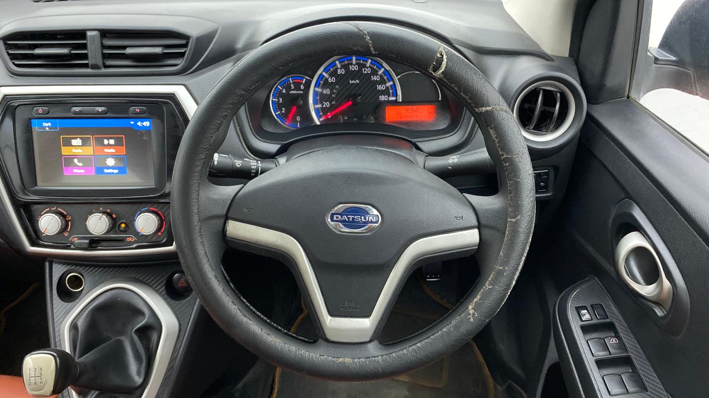 2019 Datsun Go T(O), Petrol, Manual, 64,447 km, Steering Wheel Close Up
