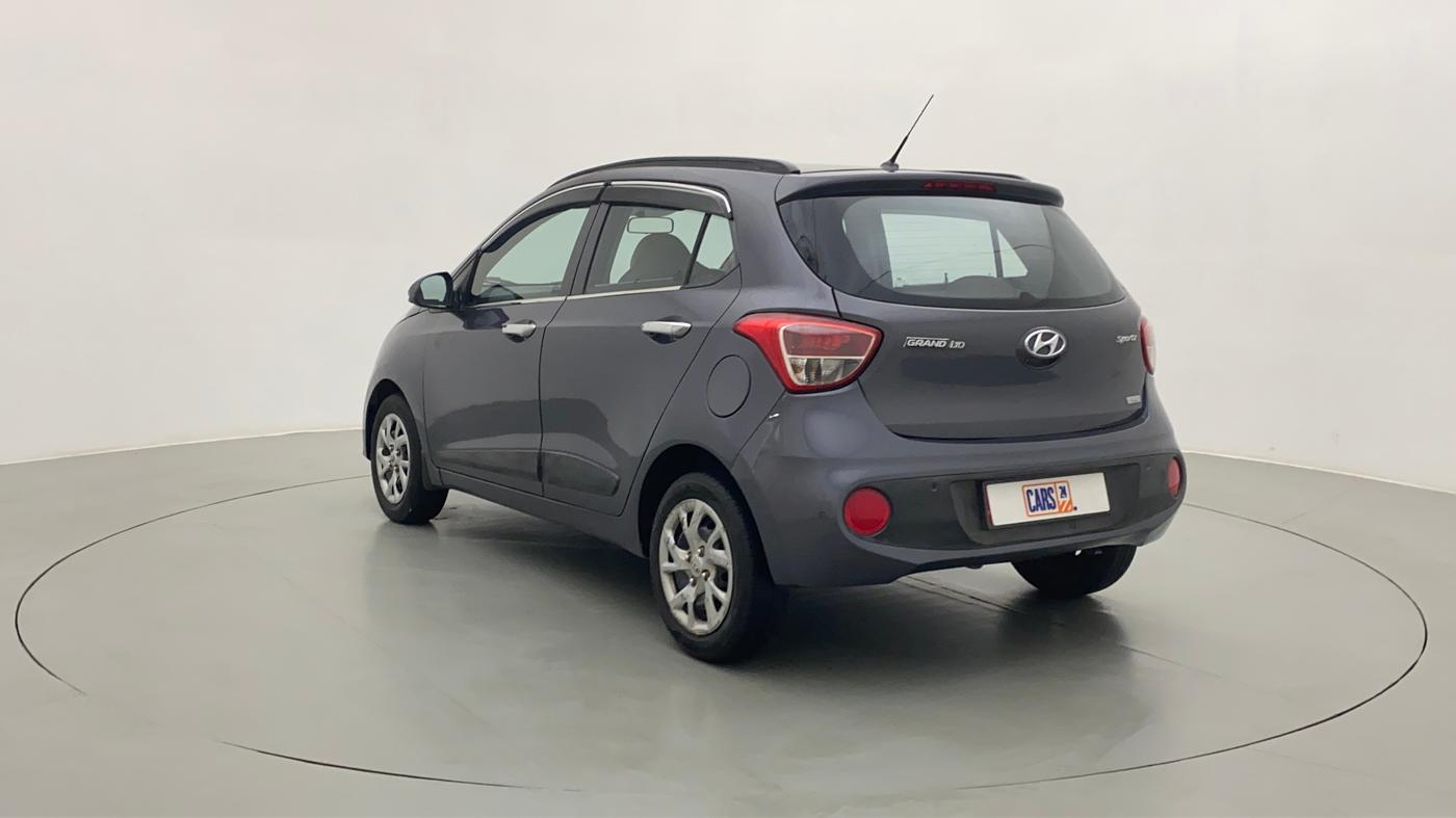 2017 Hyundai Grand i10 SPORTZ (O) 1.2 KAPPA VTVT, Petrol, Manual, 53,993 km, Left Back Diagonal