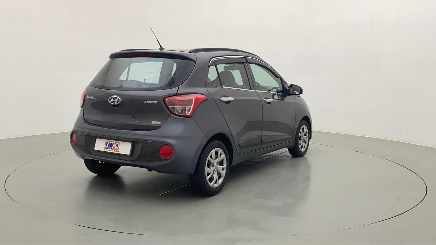 2017 Hyundai Grand i10 SPORTZ (O) 1.2 KAPPA VTVT, Petrol, Manual, 53,993 km, Right Back Diagonal