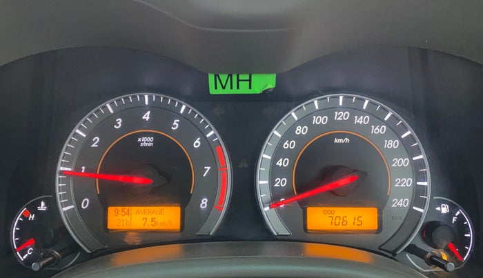 2010 Toyota Corolla Altis GL PETROL, Petrol, Manual, 70,615 km, Odometer Image