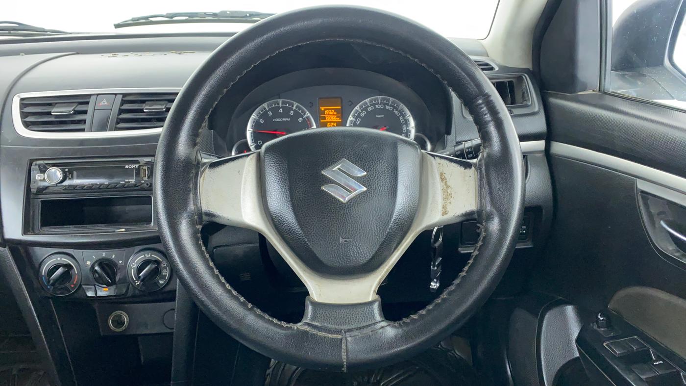 2014 Maruti Swift VXI D, Petrol, Manual, 78,822 km, Steering Wheel Close Up