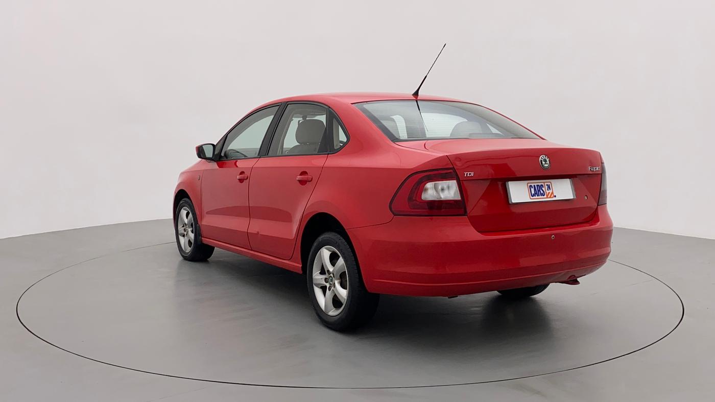 2013 Skoda Rapid ELEGANCE 1.6 TDI MT, Diesel, Manual, 80,116 km, Left Back Diagonal