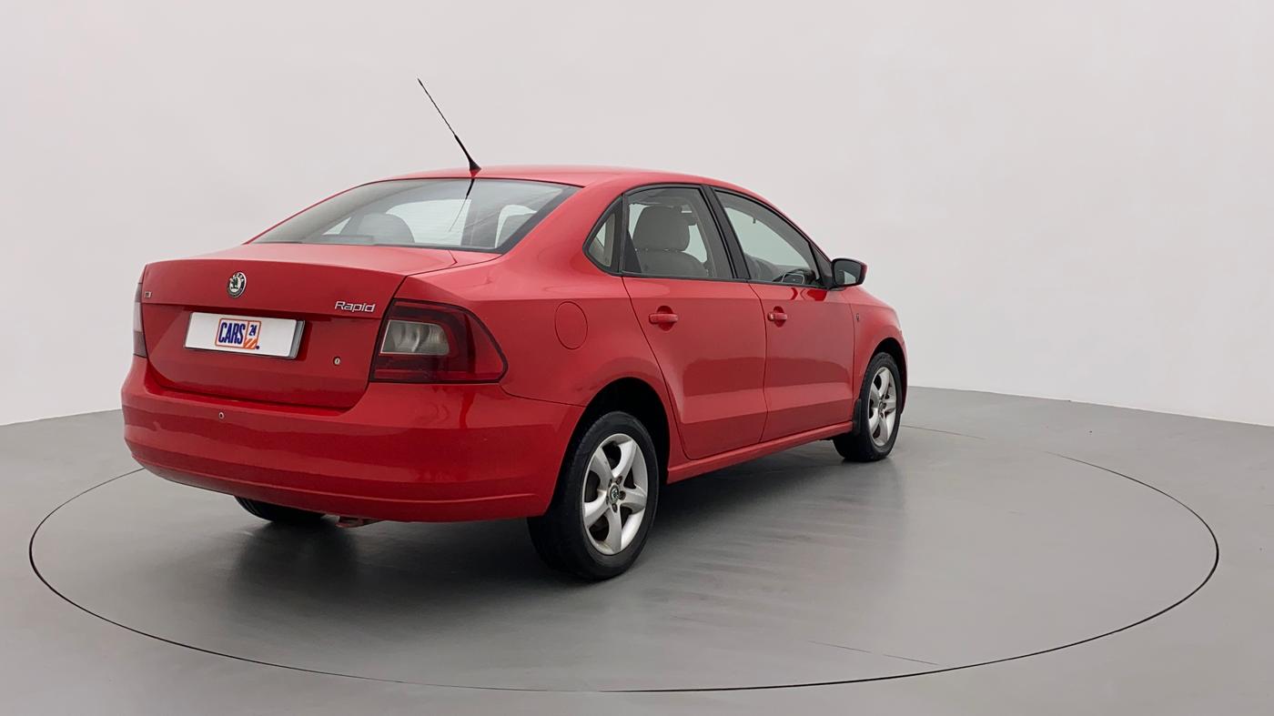 2013 Skoda Rapid ELEGANCE 1.6 TDI MT, Diesel, Manual, 80,116 km, Right Back Diagonal
