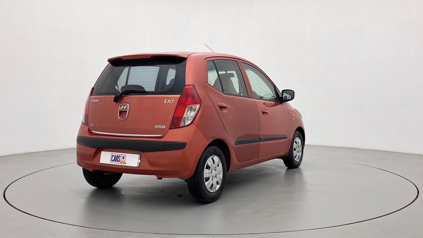 2010 Hyundai i10 SPORTZ 1.2, Petrol, Manual, 87,662 km, Right Back Diagonal