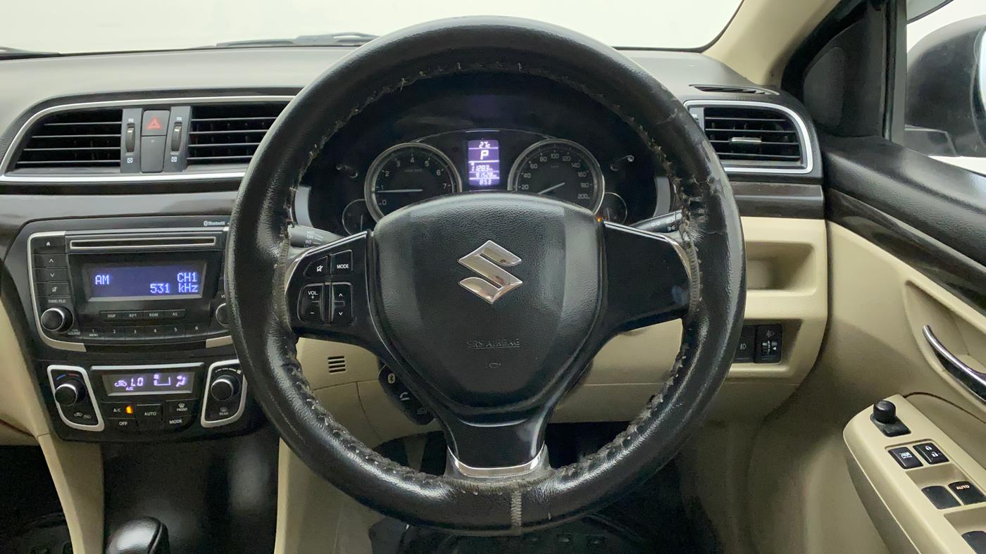 2017 Maruti Ciaz ZETA 1.4  AT PETROL, Petrol, Automatic, 92,127 km, Steering Wheel Close Up