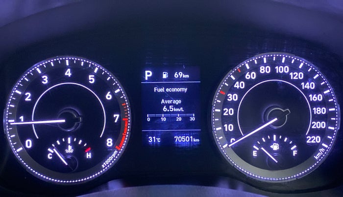 2019 Hyundai VENUE SX PLUS 1.0 TURBO DCT, Petrol, Automatic, 70,501 km, Odometer Image