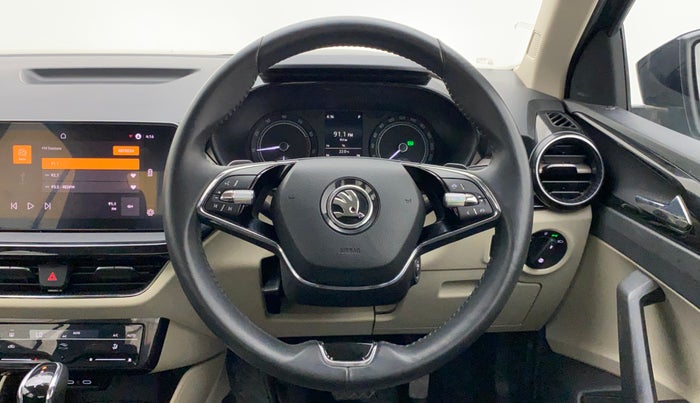 2022 Skoda SLAVIA AMBITION 1.0L TSI AT, Petrol, Automatic, 11,522 km, Steering Wheel Close Up