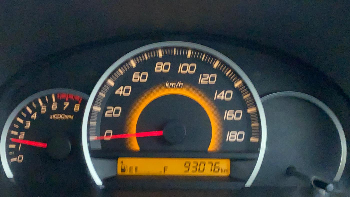 2012 Maruti Wagon R 1.0 VXI, Petrol, Manual, 93,169 km, Odometer Image
