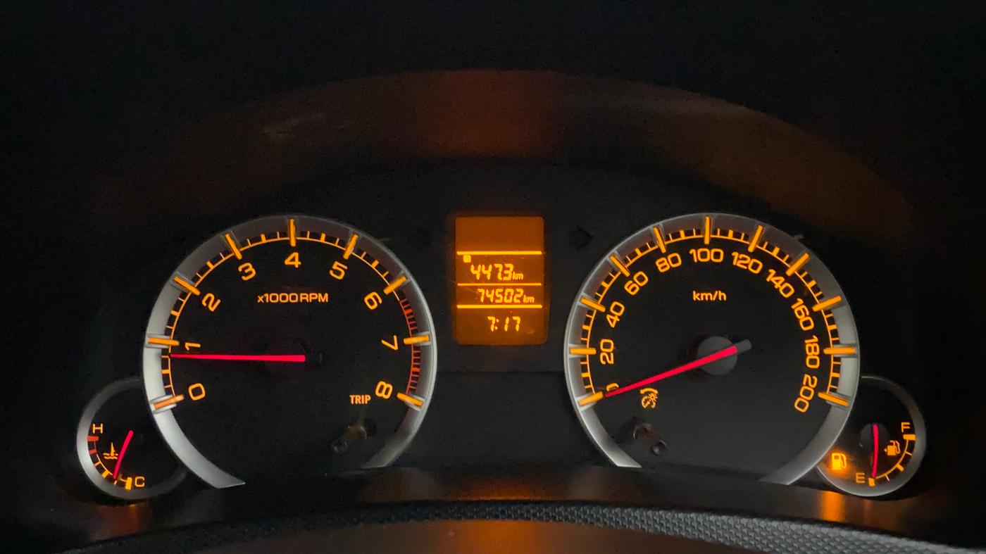 2012 Maruti Swift VXI, Petrol, Manual, 74,502 km, Odometer Image