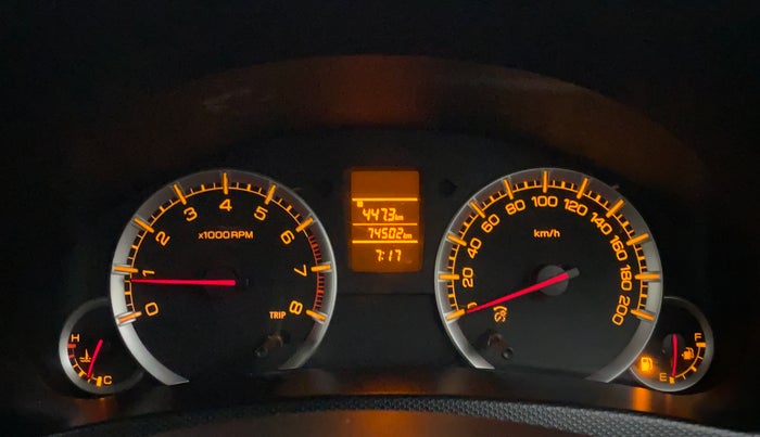 2012 Maruti Swift VXI, Petrol, Manual, 74,502 km, Odometer Image