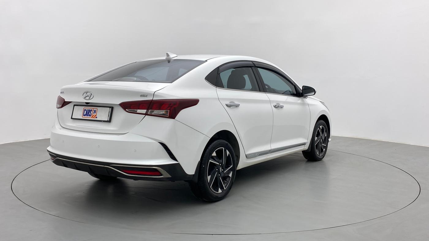2021 Hyundai Verna SX(O) PETROL AT, Petrol, Automatic, 8,216 km, Right Back Diagonal