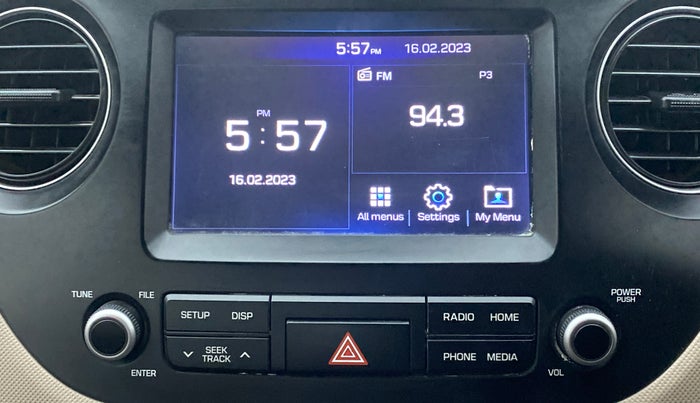 2017 Hyundai Grand i10 SPORTZ (O) 1.2 KAPPA VTVT, Petrol, Manual, 51,971 km, Infotainment System