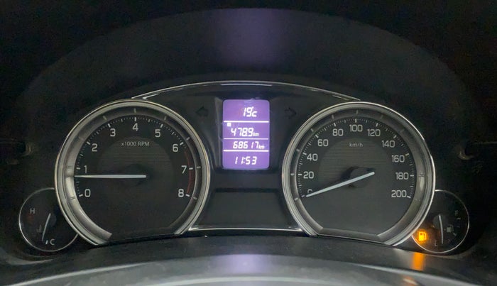2015 Maruti Ciaz VXI+, Petrol, Manual, 68,617 km, Odometer Image