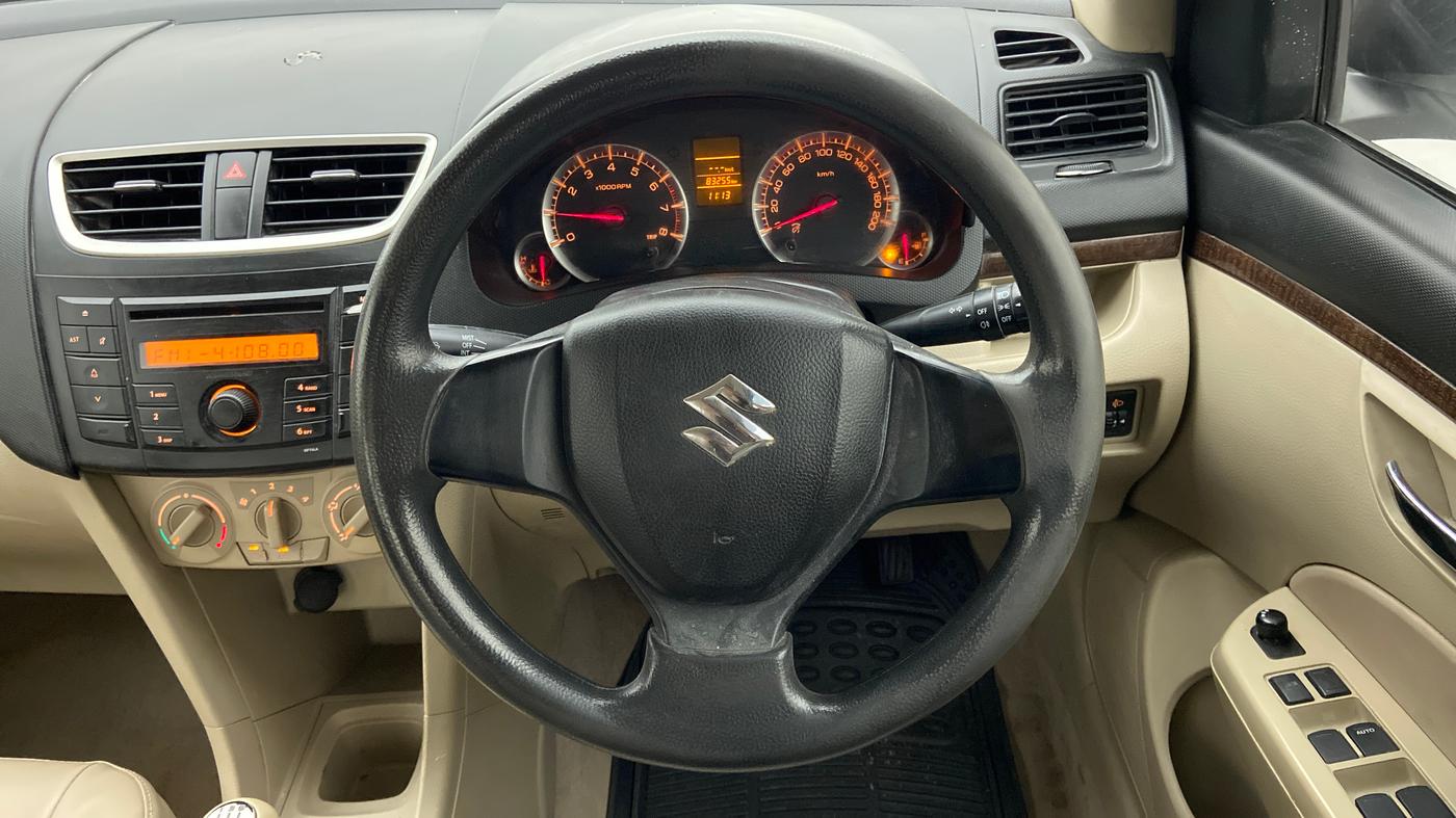 2013 Maruti Swift Dzire VXI, Petrol, Manual, 83,626 km, Steering Wheel Close Up