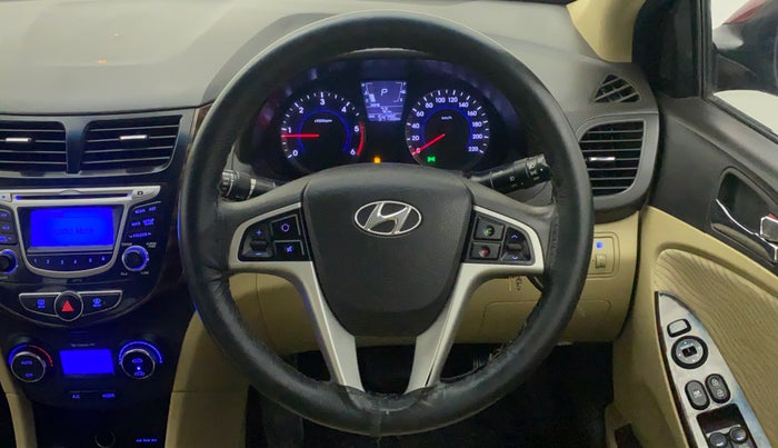 2014 Hyundai Verna FLUIDIC 1.6 CRDI SX AT, Diesel, Automatic, 54,858 km, Steering Wheel Close Up