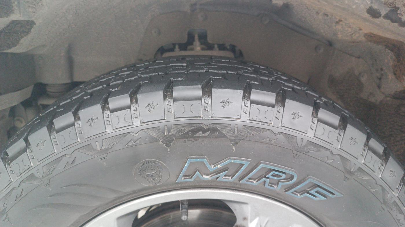 2024 Mahindra Thar LX P 2WD AT HT, Petrol, Automatic, 9,373 km, Left Front Tyre Tread